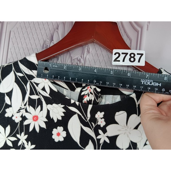 J. Jill Wearever Collection Dress Womens Size XS Button Down Pleated Back Floral - Picture 10 of 16